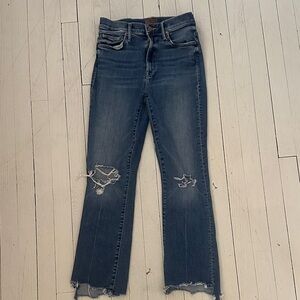 MOTHER Distressed Blue Jeans